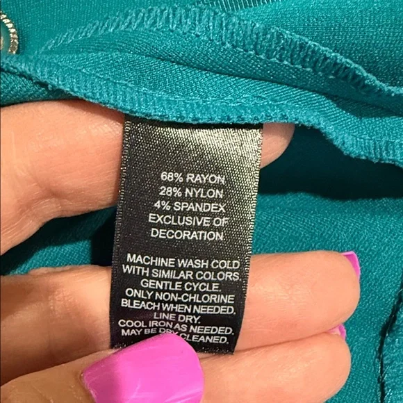 White House Black Market Teal Blazer, Size 6 - Picture 8 of 11